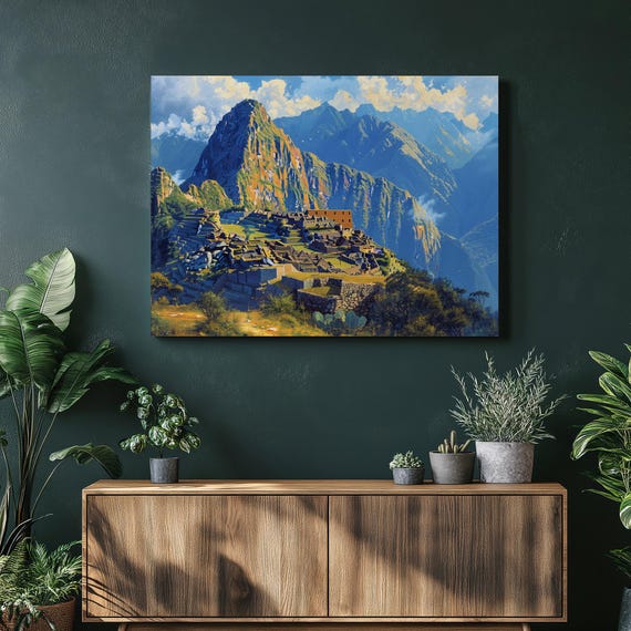Peru Canvas Wall Art Nostalgic Andean Scenery Machu Picchu Traditional Music Highresolution Poster Home Decor Living Room Decoration
