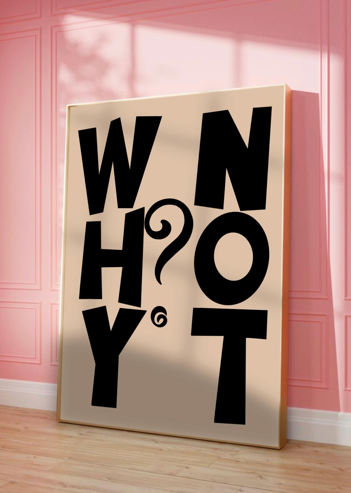 Inspirational Why Not Quote Poster Modern Typography Art