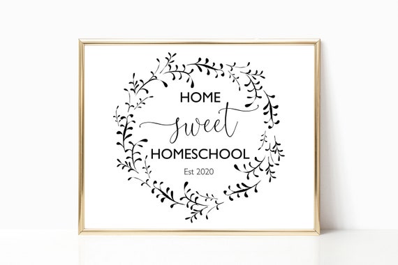 Personalized Home Sweet Homeschool Wall Art Farmhouse Homeschool Decor Home School Sign Home Education Farmhouse Wall Decor