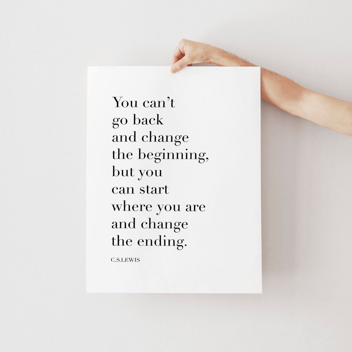 Cs Lewis Quote You Cant Go Back Wall Art Home Decor Print Farmhouse Style Wall Decor Classroom Decor - Image 2