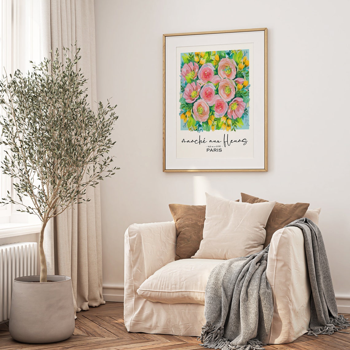 Flower Market Poster Flower Poster Flower Wall Art French Wall Art French Decor Romantic Wall Art Bedroom Art Gift For Girl - Image 3