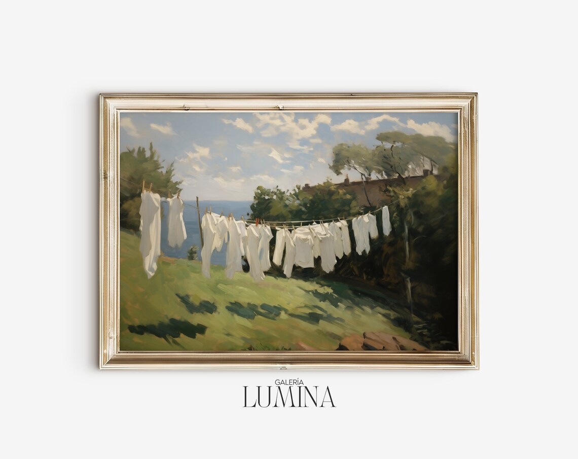 Hanging The Laundry, Vintage Farmhouse Art Print - Image 2