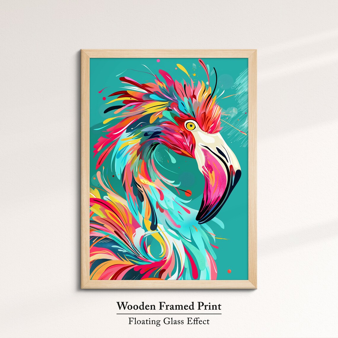 Colorful Flamingo Art, Vibrant Wildlife Wall Decor - Image 6