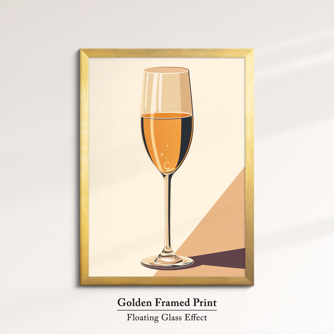 Minimalist Champagne Flute Illustration Boho Kitchen Wall Art Print - Image 5