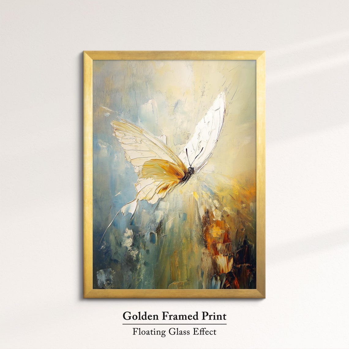 Colorful Butterfly Abstract Oil Painting Framed Print Framed Portrait Wall Art Poster Home Decor Interior Butterfly Lover Gift - Image 5