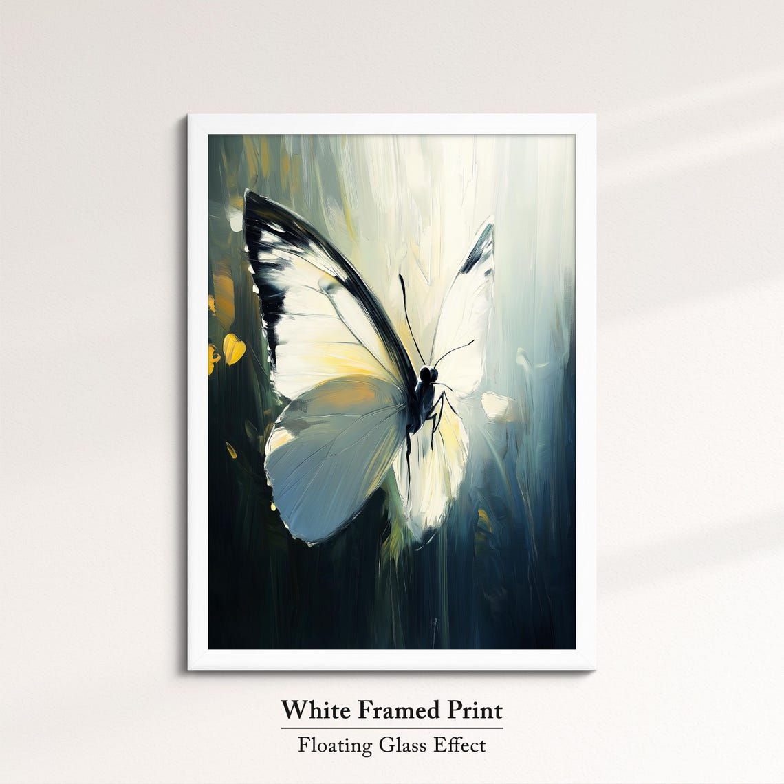 Colorful Butterfly Abstract Oil Painting Framed Print Framed Portrait Wall Art Poster Home Decor Interior Butterfly Lover Gift - Image 7