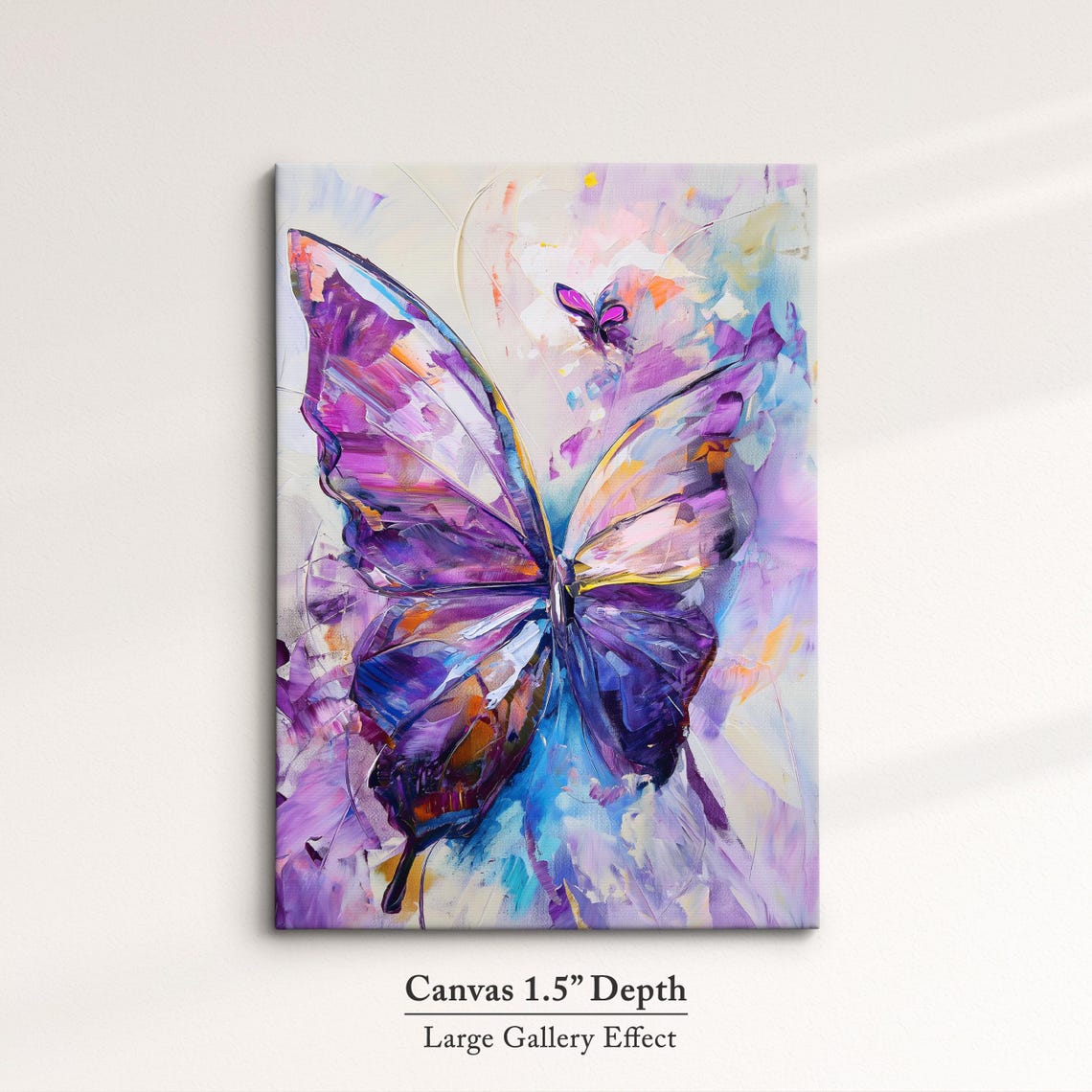 Colorful Butterfly Abstract Oil Painting Framed Print Framed Portrait Wall Art Poster Home Decor Interior Butterfly Lover Gift - Image 3
