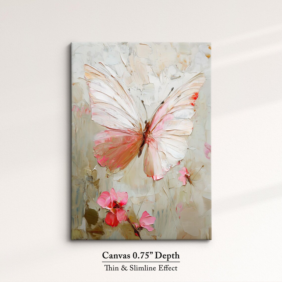 Colorful Abstract Butterfly Oil Painting Art Print - Image 4