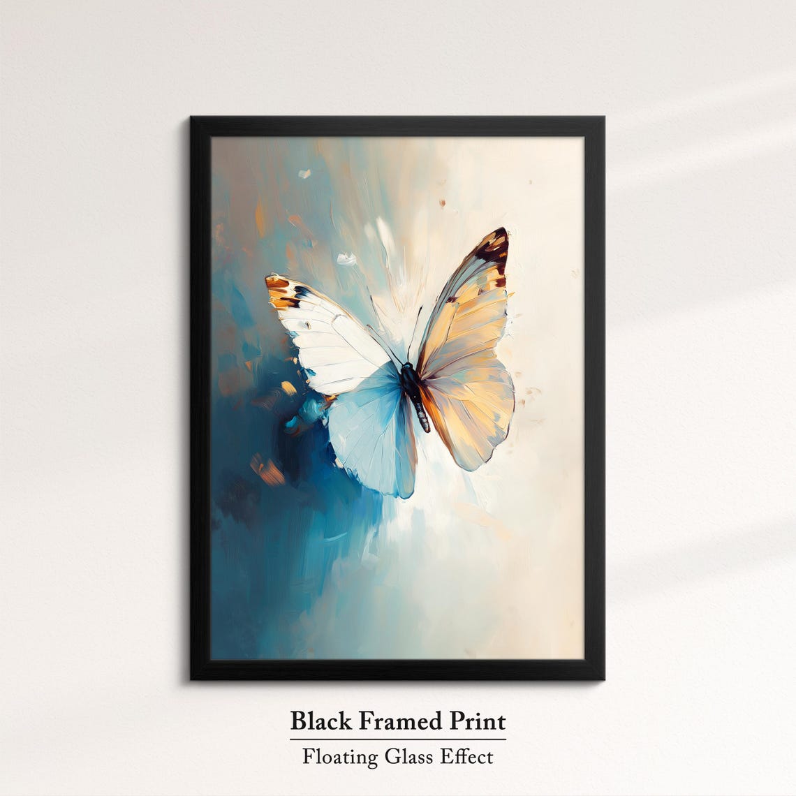 Colorful Butterfly Abstract Oil Painting Framed Print Framed Portrait Wall Art Poster Home Decor Interior Butterfly Lover Gift - Image 8