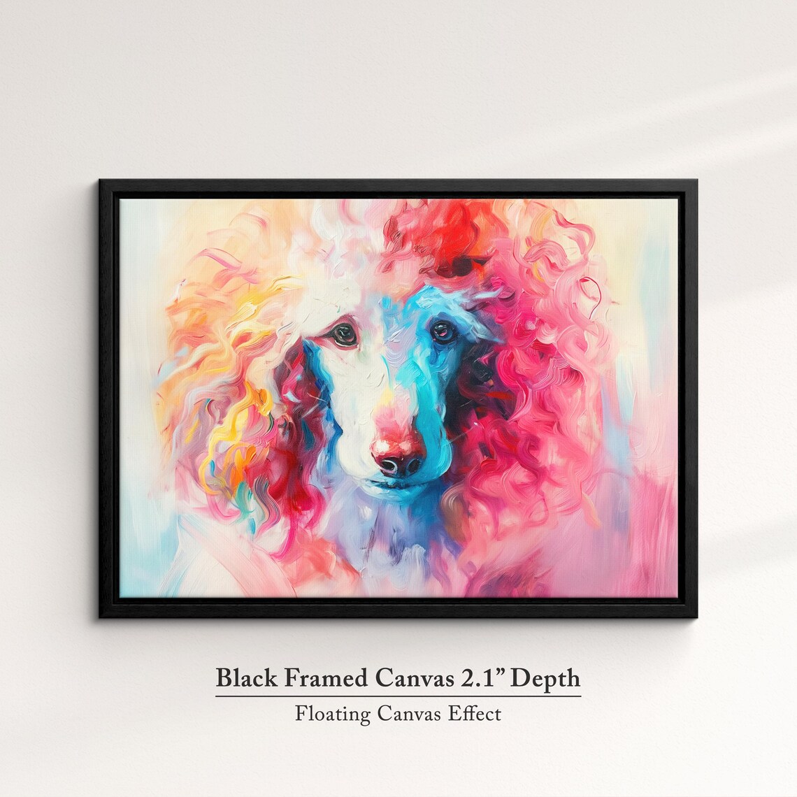 Poodle Abstract Oil Painting Art Print, Luxury Dog Decor - Image 2