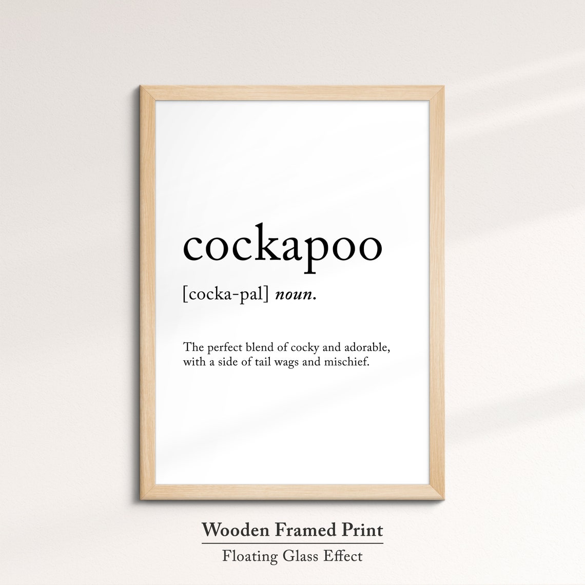 Cockapoo Funny Dictionary Definition Quote Minimalist Dog Breed Poster - Image 6