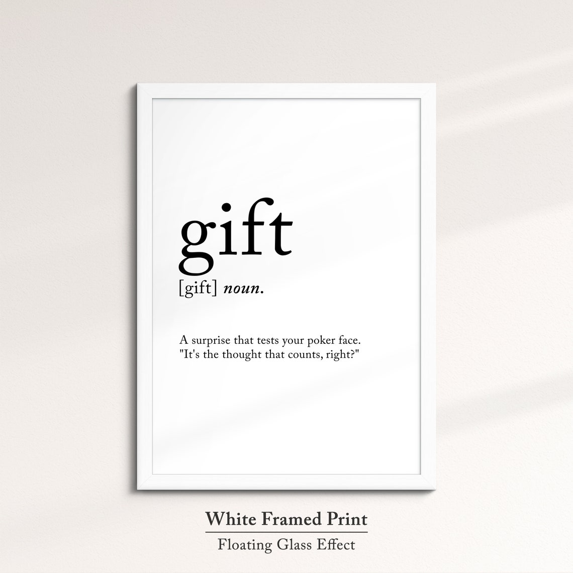 Gift Dictionary Definition Word Art Minimalist Typography Art Poster - Image 7