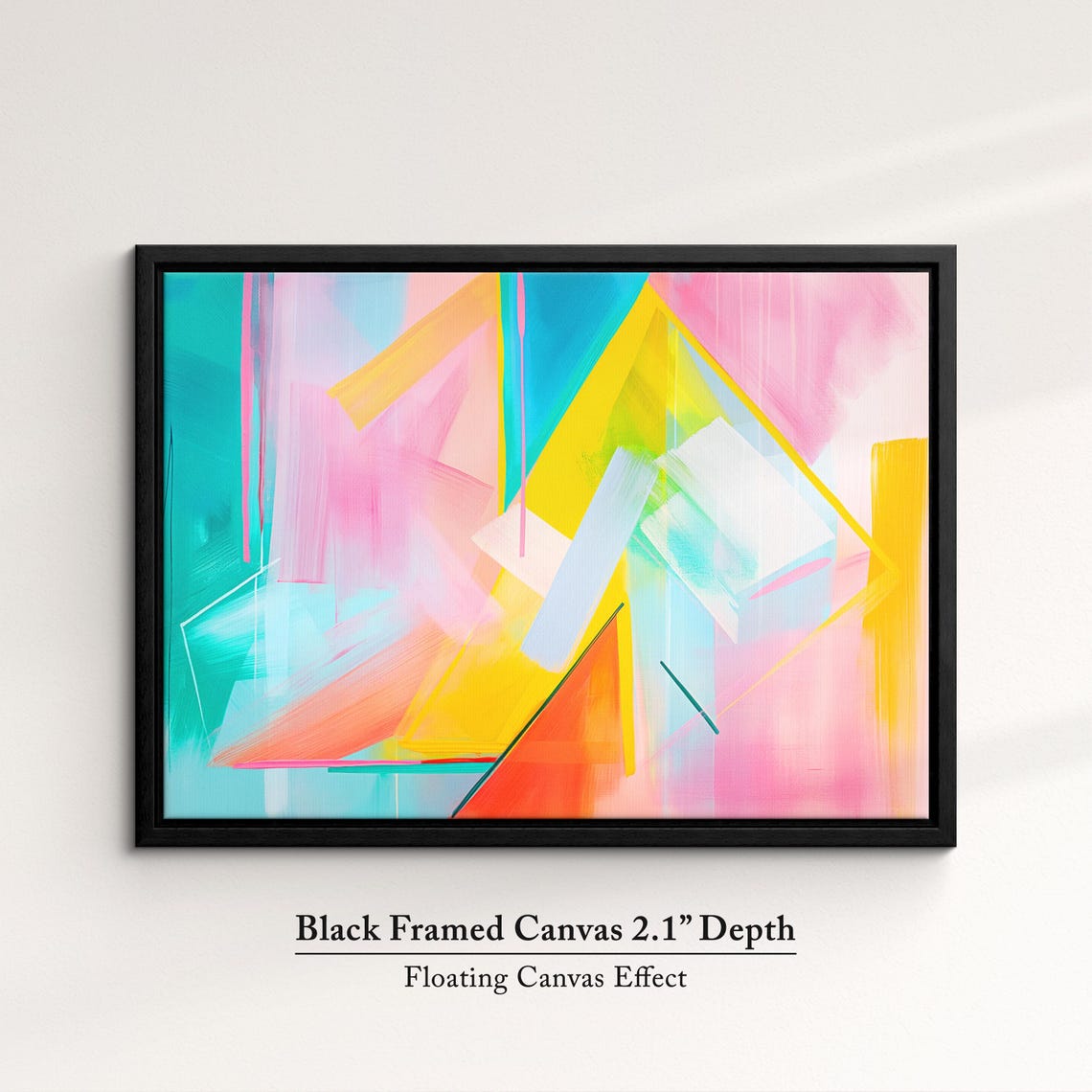 Colorful Abstract Geometric Triangle Art Modern Minimalist Wall Art - Image 2