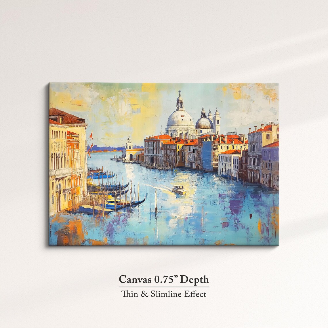 Venice, Italy Abstract Oil Painting Art Print - Image 4
