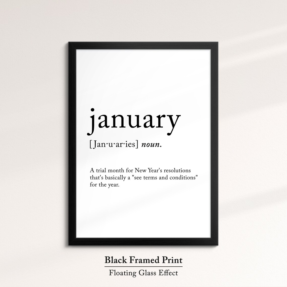 January Minimalist Definition Quote Word Art Framed Print Framed Female Wall Art Lady Poster Feminine Home Decor Gifts For Her - Image 5
