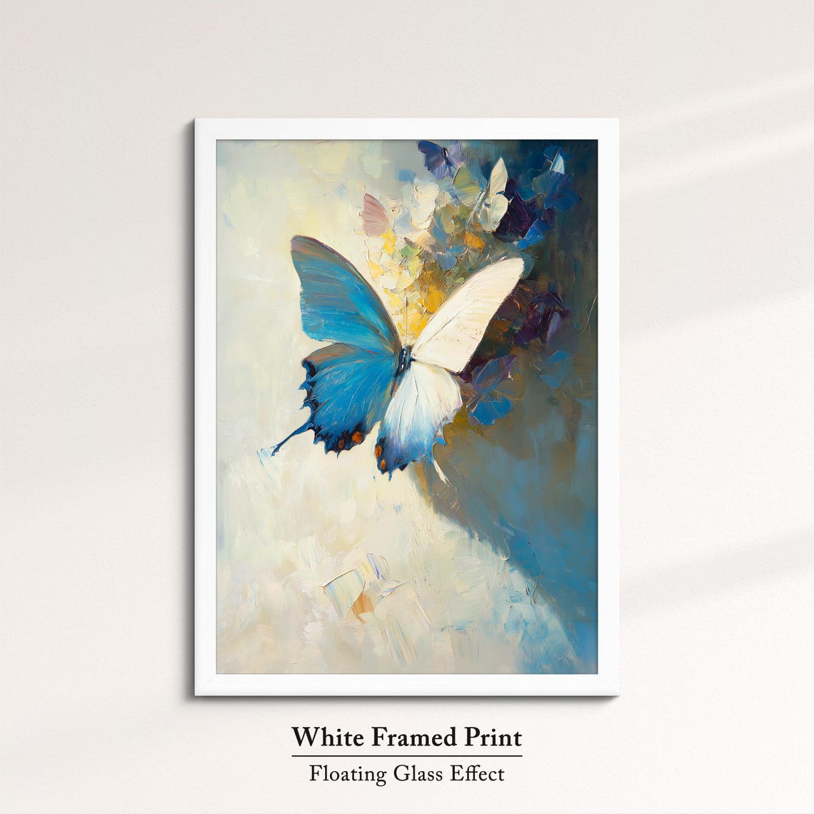 Colorful Butterfly Abstract Oil Painting Framed Print Framed Portrait Wall Art Poster Home Decor Interior Butterfly Lover Gift - Image 7