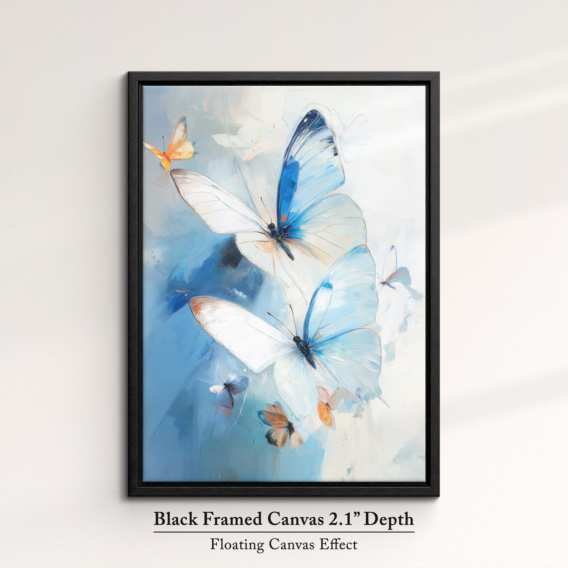 Colorful Butterfly Abstract Oil Painting, Wall Art Print - Image 2