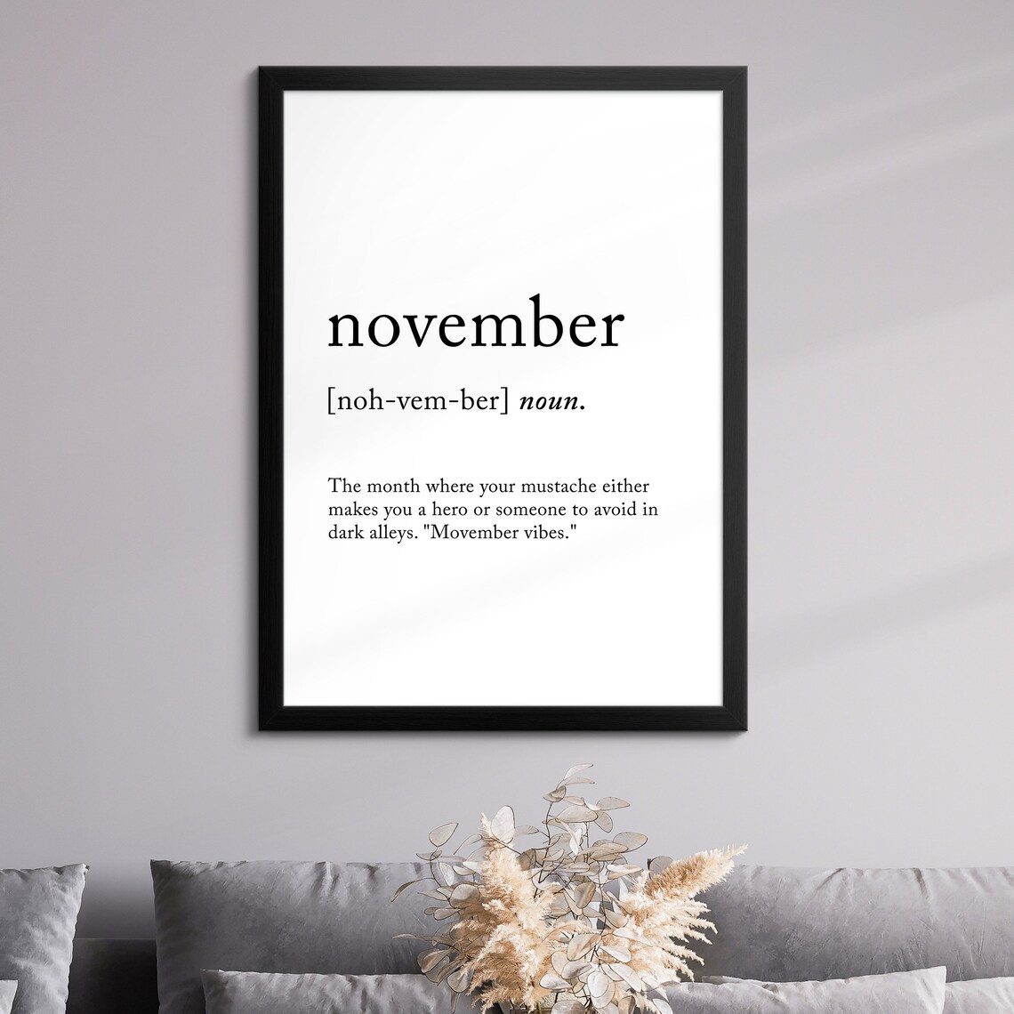 November Minimalist Definition Quote Word Art Framed Print Framed Female Wall Art Lady Poster Feminine Home Decor Gifts For Her - Image 8