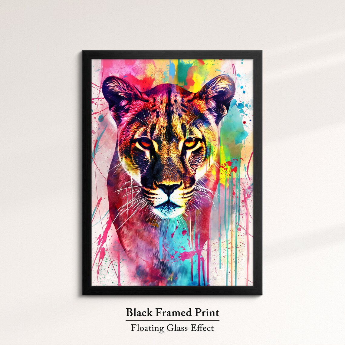 Colorful Lioness Art Print, Bold Wildlife Decor - Image 8