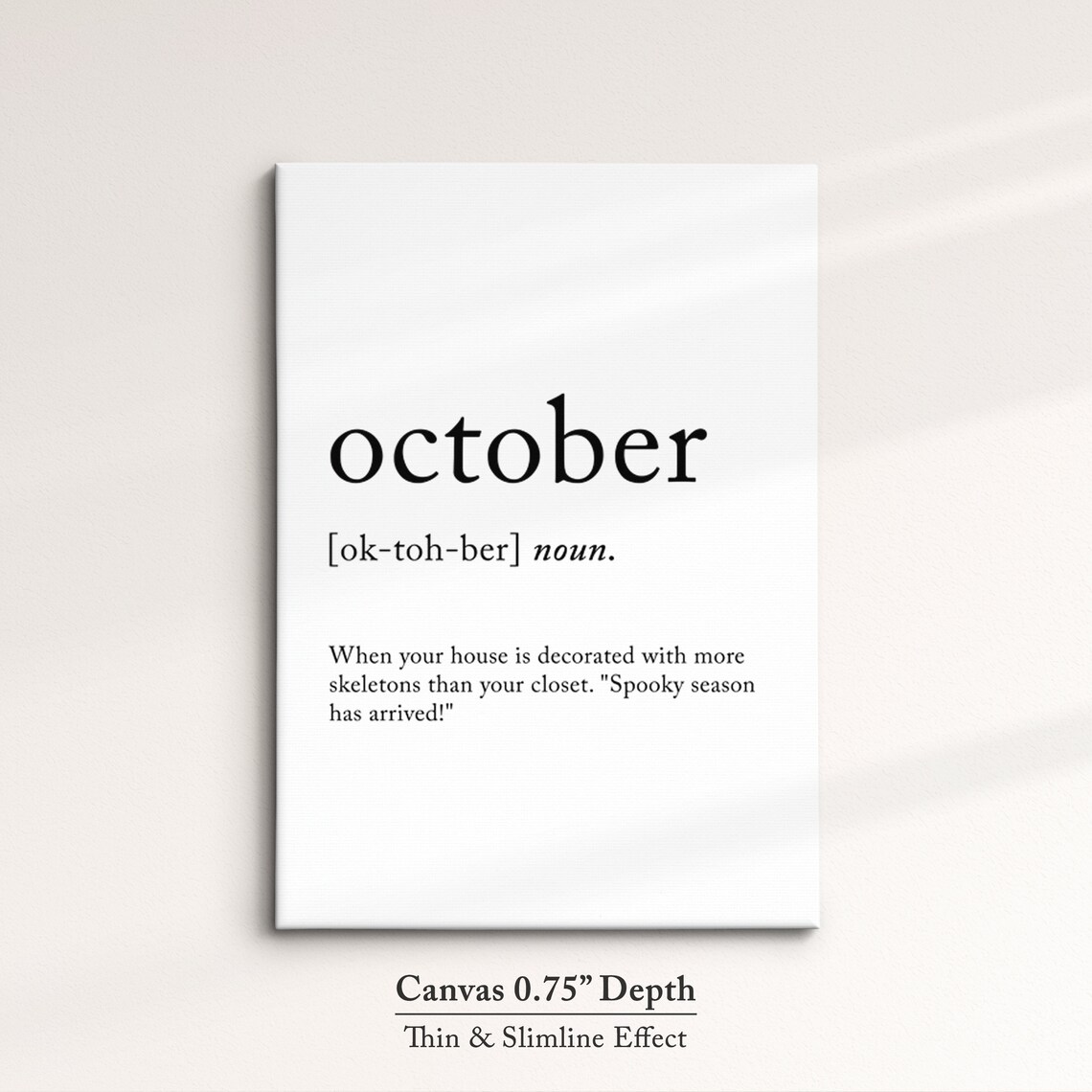 October Minimalist Definition Quote Word Art Framed Print Framed Female Wall Art Lady Poster Feminine Home Decor Gifts For Her - Image 3