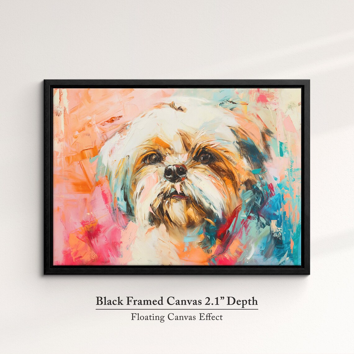 Shih Tzu Abstract Oil Painting, Dog Lover Art Print - Image 2