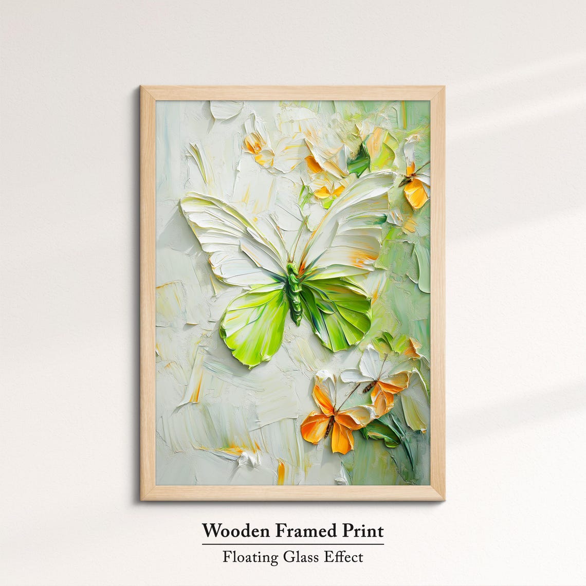 Colorful Butterfly Abstract Oil Painting Framed Print Framed Portrait Wall Art Poster Home Decor Interior Butterfly Lover Gift - Image 6