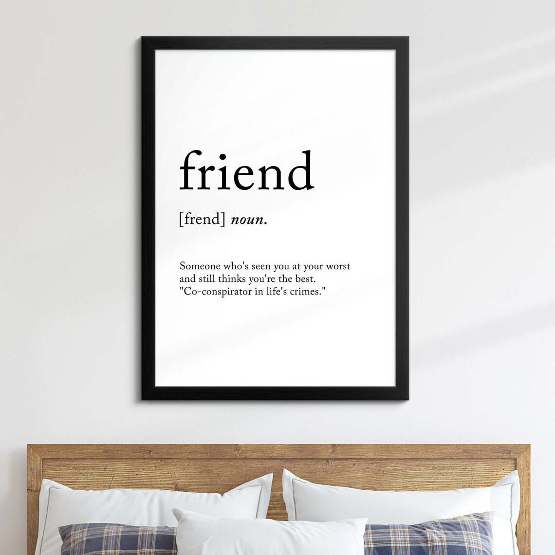 Friend Minimalist Definition Quote Word Art Framed Print Framed Female Wall Art Lady Poster Feminine Home Decor Gifts For Her - Image 8