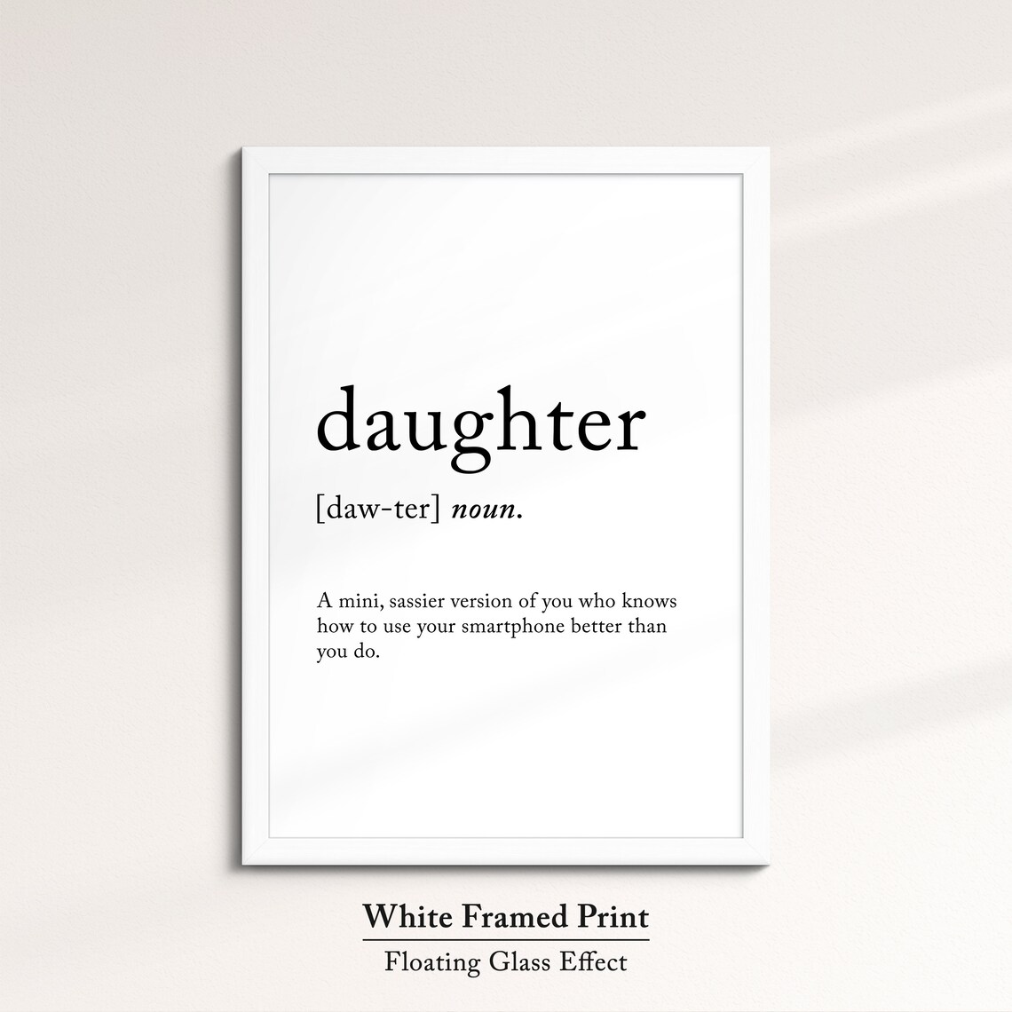 Daughter Minimalist Definition Quote Word Art Framed Print Framed Female Wall Art Lady Poster Feminine Home Decor Gifts For Her - Image 7