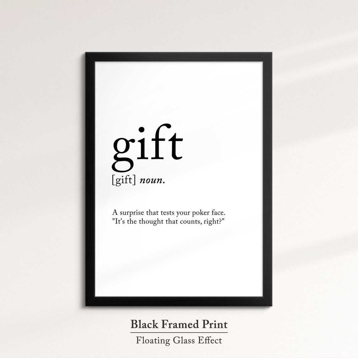 Gift Dictionary Definition Word Art Minimalist Typography Art Poster - Image 5