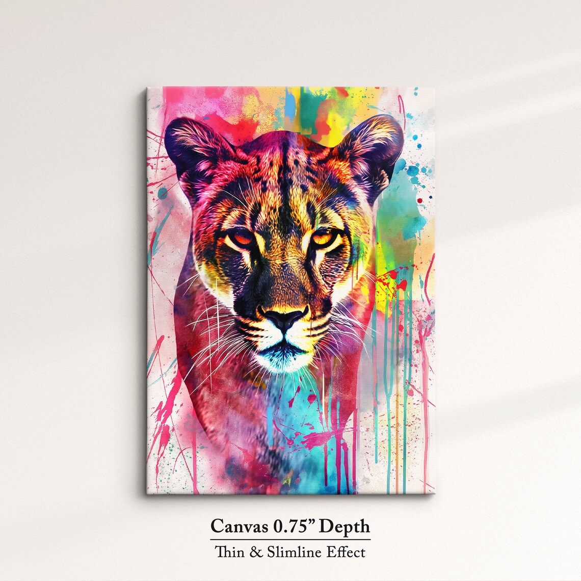 Colorful Lioness Art Print, Bold Wildlife Decor - Image 4