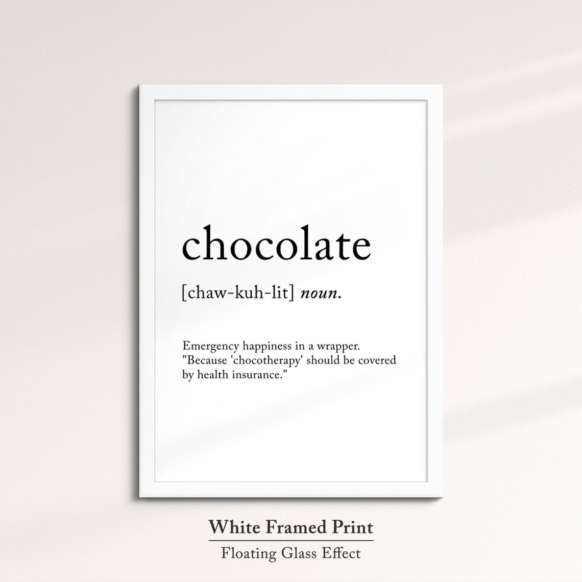Chocolate Minimalist Definition Quote Word Art Framed Print Framed Female Wall Art Lady Poster Feminine Home Decor Gifts For Her - Image 7