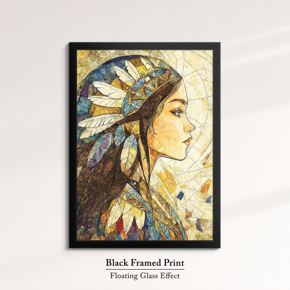 Serene Indian Woman Portrait Art Elegant African Beauty Bohemian Wall Decor Rustic Home Art Print Neutral Tones Oil Painting - Image 8