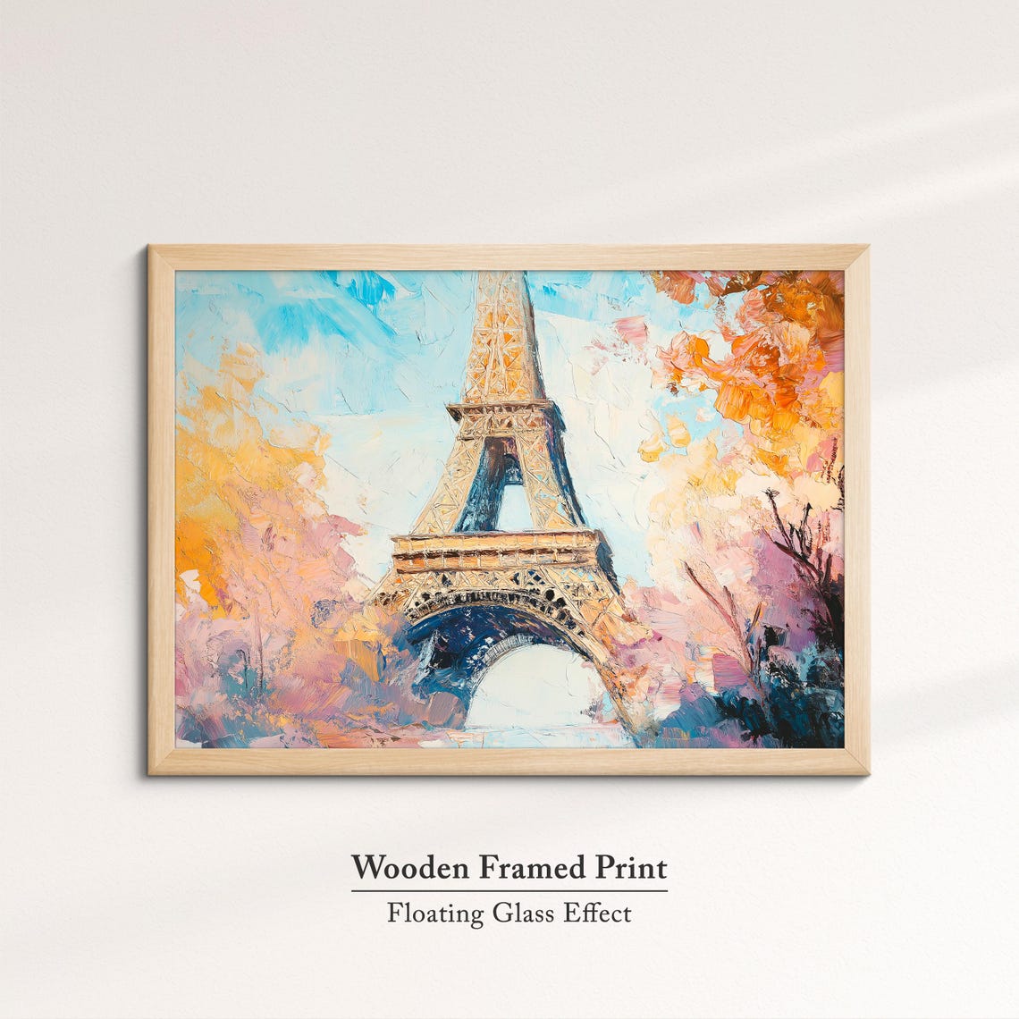 Eiffel Tower Paris Autumn Trees Vibrant Impressionist Travel Poster - Image 6