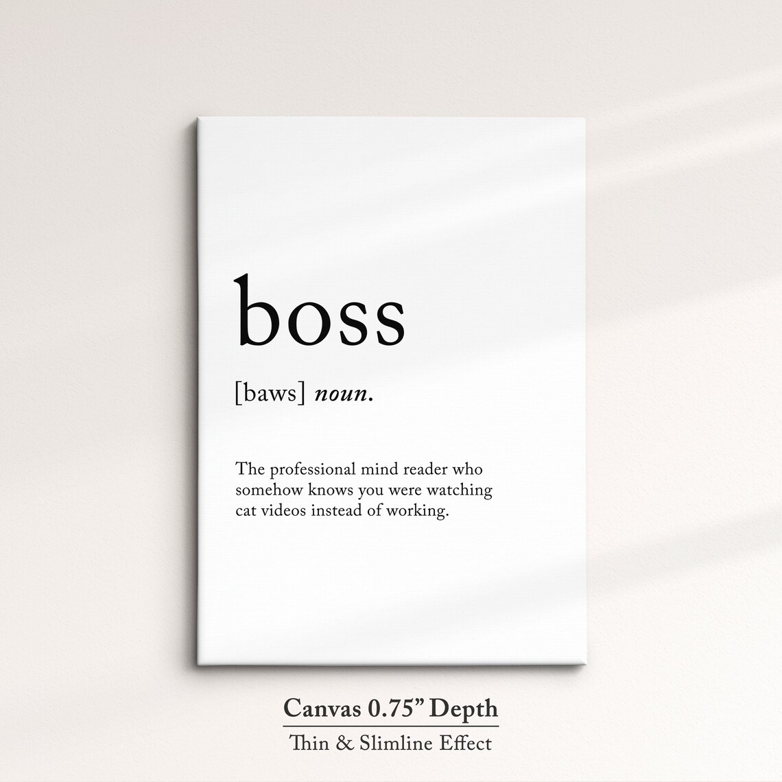 Boss Funny Definition Dictionary Quote Minimalist Framed Print Framed Wall Art Poster Home Decor Interior Gifts For Entrepreneur - Image 4