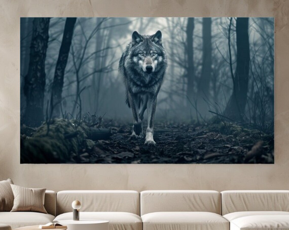 Gray Wolf Animal Print, Nature Home Decor