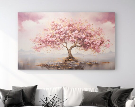 Blooming Tree Painting Picture Print Home Decor Wall Art Gift Room Decor Design Wall Hangings