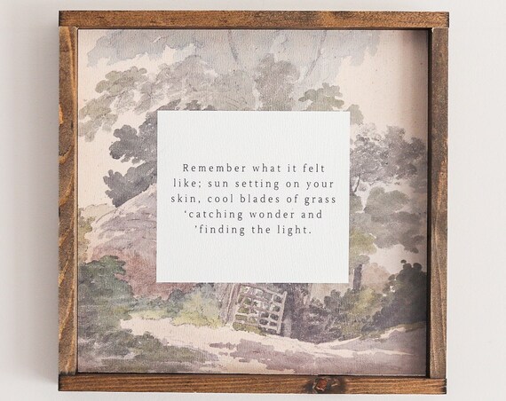 Remember What It Felt Like Nostalgic Summer Quote Sign Poster