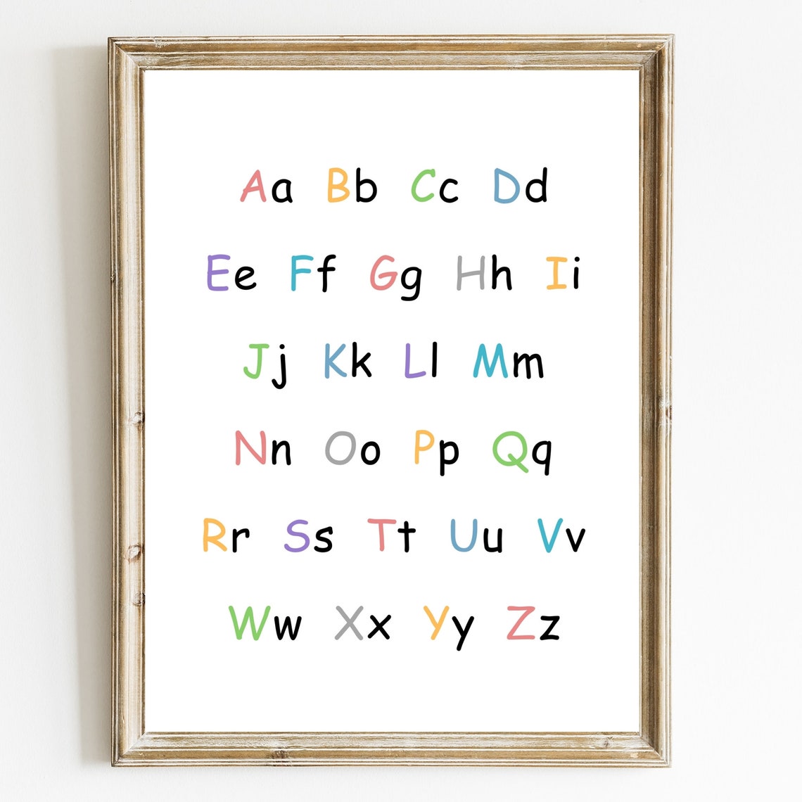 Alphabet ABC Learning Educational Kids Nursery Classroom Poster