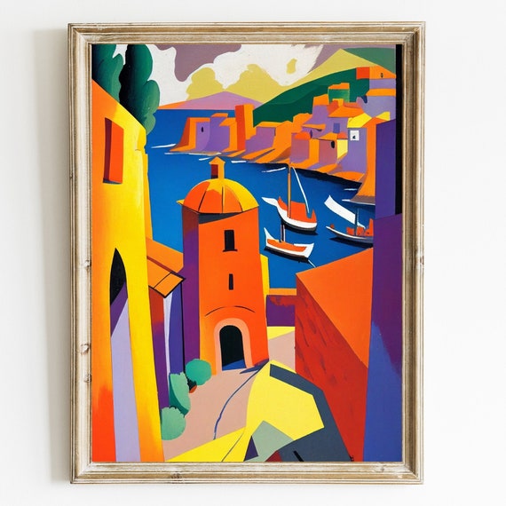 Colourful Abstract Wall Art Mattisse Landscape Wall Art Living Room Abstract Home Decor Matisse Vibrant Wall Decor