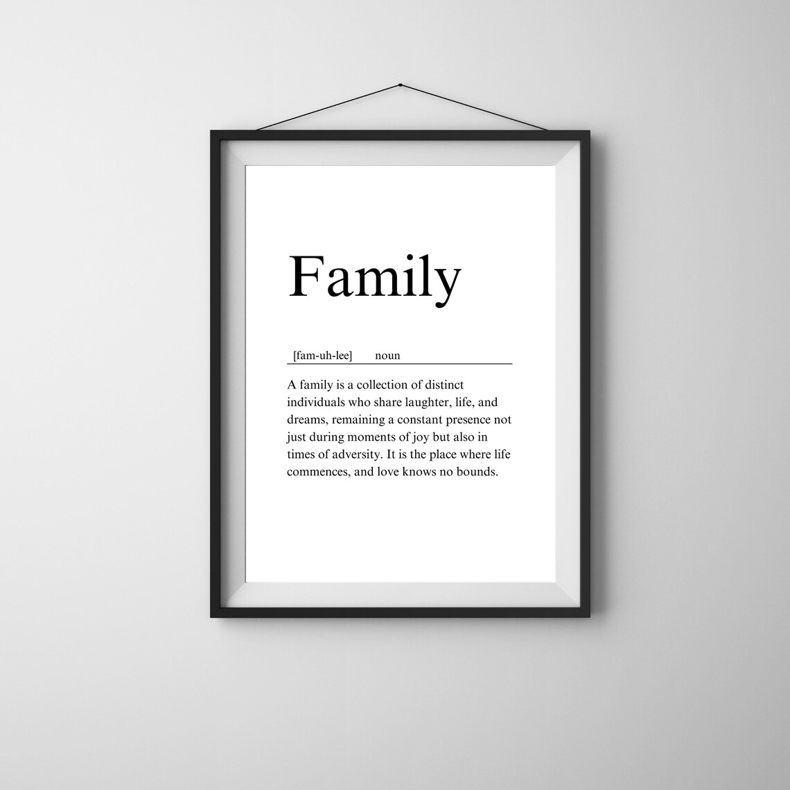 Family Definition, Dictionary Home Decor Art Print - Image 3