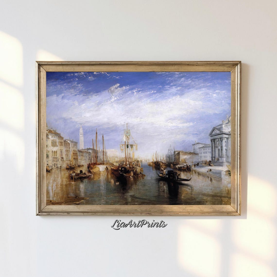 Grand Canal Venice Classic Venetian Maritime Gondola Scene Art Poster
