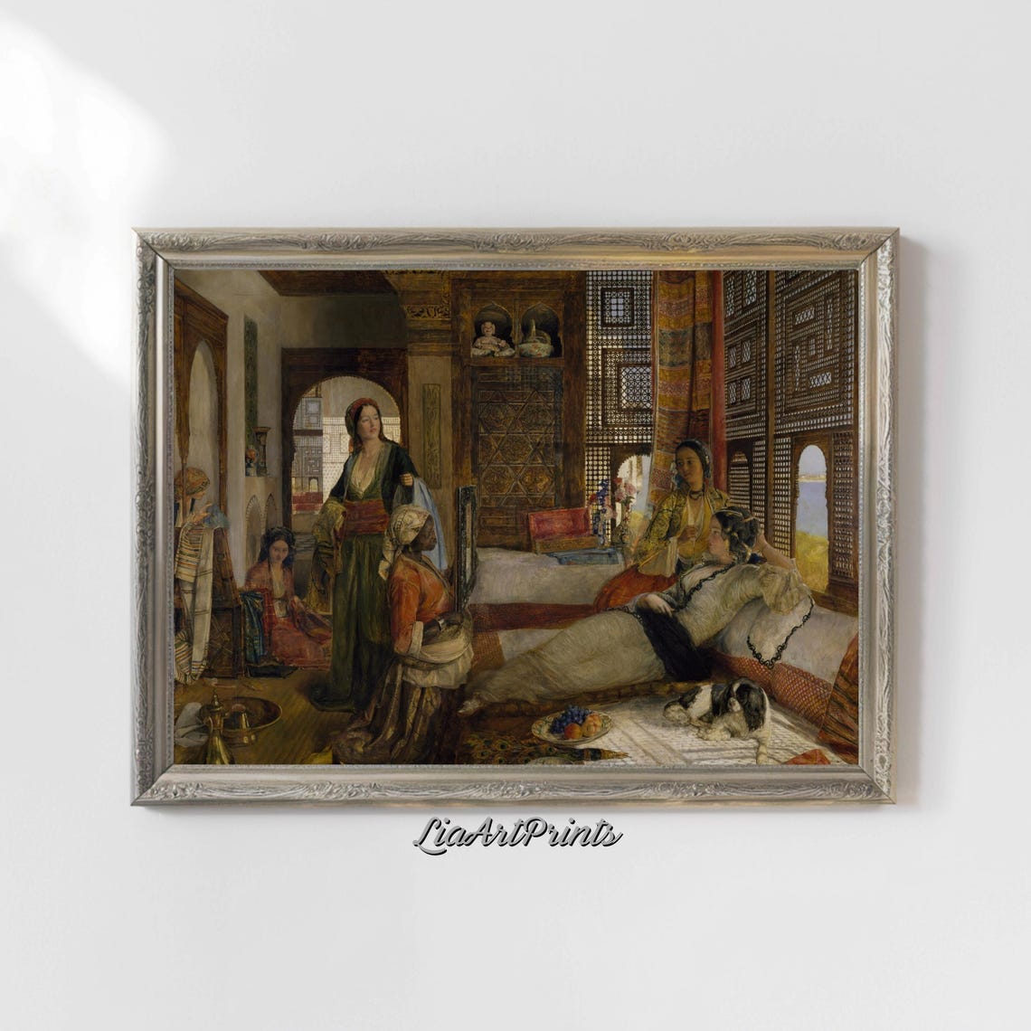 Orientalist Harem Interior Women Lattice Windows Rich Detail Poster - Image 4
