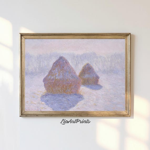 Antique Rustic Muted Landscape Painting Vintage Neutral Wall Art Antique Landscape Art Wall Art