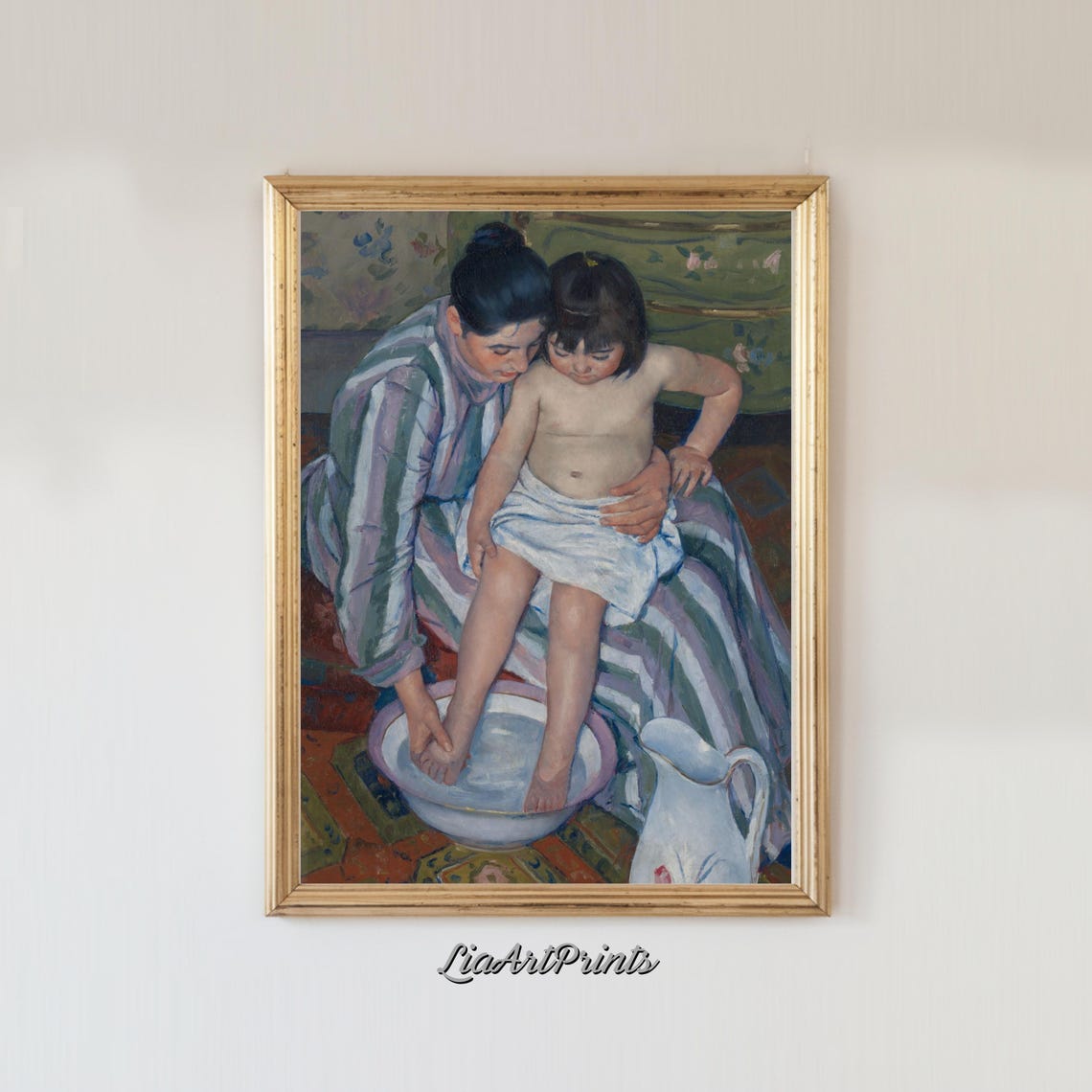 Mary Cassatt The Childs Bath Mother Tender Moment Impressionist Poster - Image 3