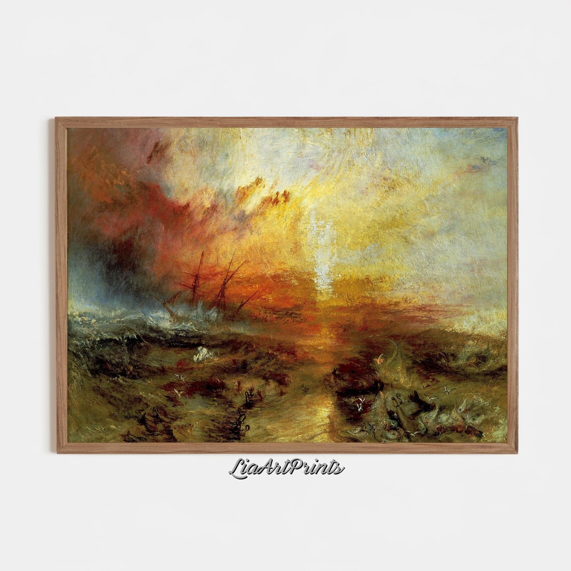 JMW Turner’s The Slave Ship, Romanticism Seascape - Image 3