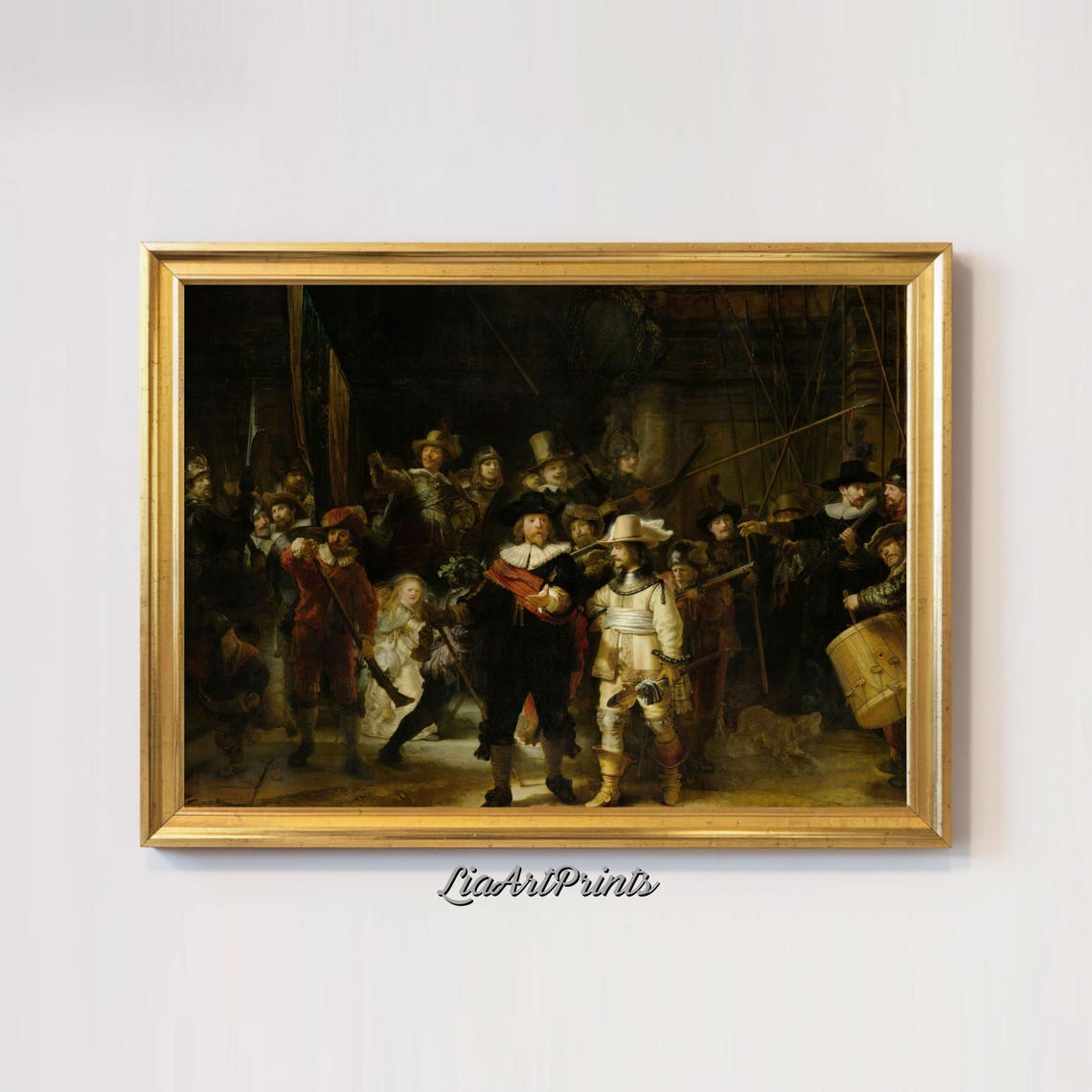 Rembrandts The Night Watch Dutch Golden Age Art Print Classic Historical Masterpiece - Image 2