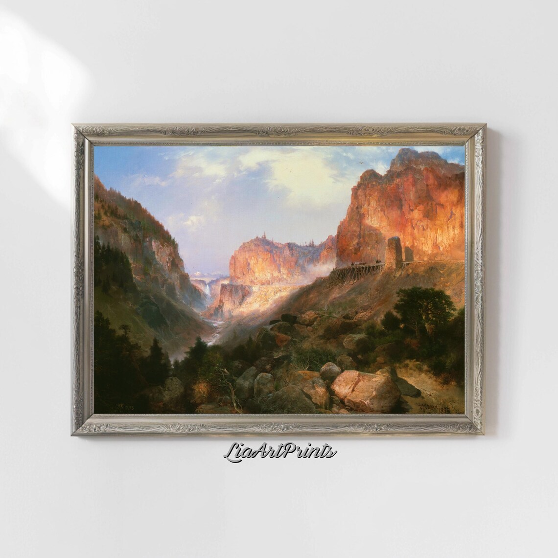 Majestic Red Canyon Sunrise Vintage Western Landscape Nature Poster - Image 4
