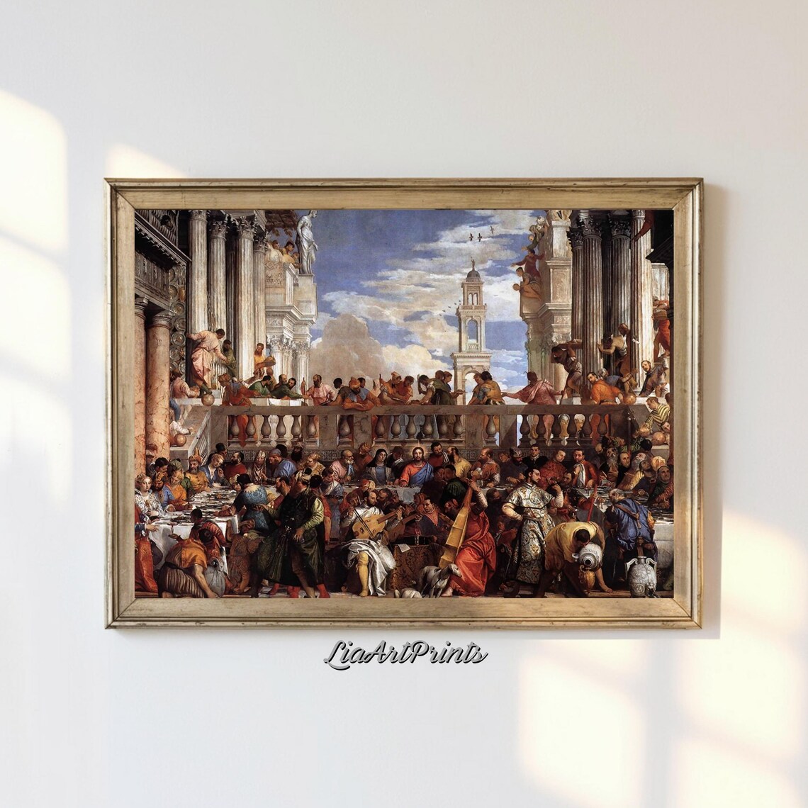 Renaissance Banquet Artwork, Grand Historical Scene