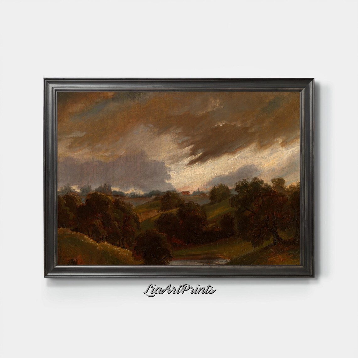 Dramatic Rural Landscape, Stormy Sky Over Rolling Hills - Image 3