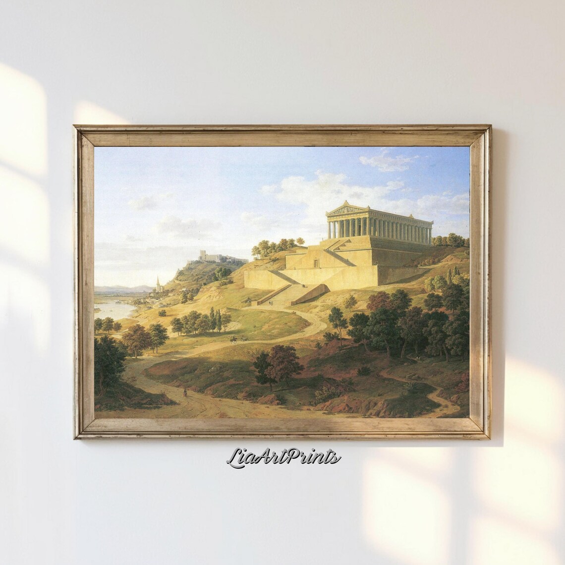 Ancient Acropolis Greek Landscape Art Print